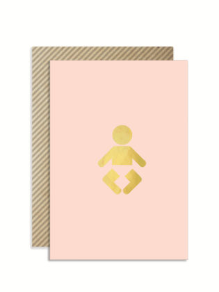Baby-Girl-New-Arrival-Gold-foiled-Greeting-Card